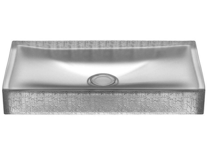 На изображении товар Раковина Gessi Incastri, накладная, 75603-561, 707 х 382 мм, цвет Ghiaccio от официального представителя в Москве