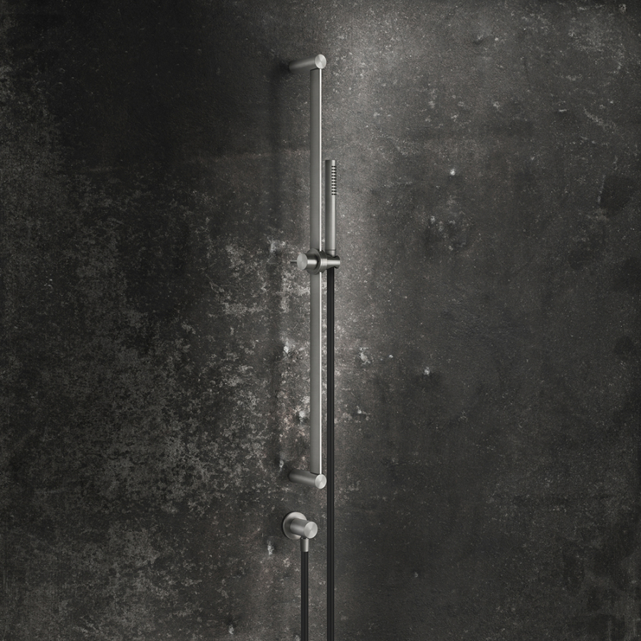 Штанга Gessi316, настенная, с душевой лейкой h828, цвет Black Metal Brushed PVD - изображение 2
