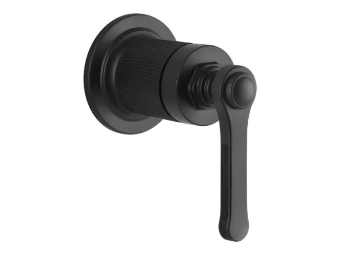 На изображении товар Смеситель Gessi Venti20, настенный, на 1 выход, внешняя часть, цвет Matte Black от официального представителя в Москве