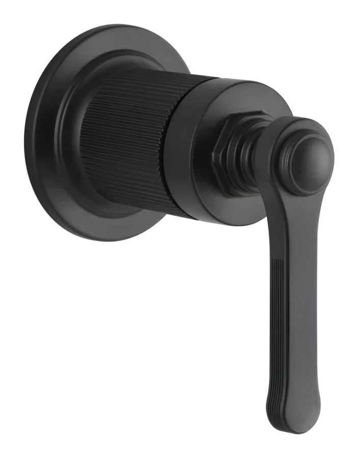 Смеситель Gessi Venti20, настенный, на 1 выход, внешняя часть, цвет Matte Black