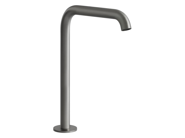 На изображении товар Излив для раковины Gessi316, высокий 273 мм, отдельностоящий, цвет Steel Brushed от официального представителя в Москве