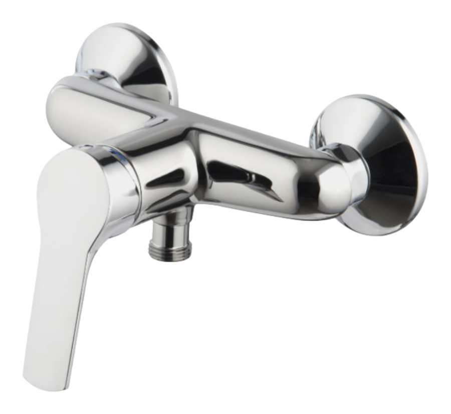 Смеситель для душа Carlo Frattini Serie 4, однорычажный, настенный, без ручного душа, глубина 145 мм, цвет хром