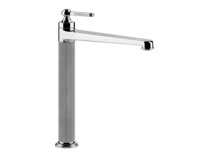 На изображении товар Смеситель для раковины Gessi Venti20, высокий, без донного клапана, цвет Chrome от официального представителя в Москве
