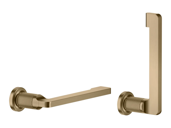 На изображении товар Бумагодержатель Gessi Inciso, настенный, цвет Warm Bronze Brushed PVD от официального представителя в Москве