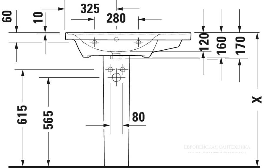 Раковина Duravit D-Neo для мебели, 800x480 мм, чаша слева, на 1 отверстие под смеситель, цвет белый - изображение 10