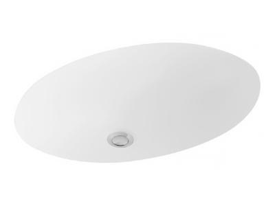 Раковина Villeroy&Boch Evana 455x305 мм, под столешницу, наружная сторона глазурь, округлая, без отверстия д/смесителя, с переливом, цвет белый