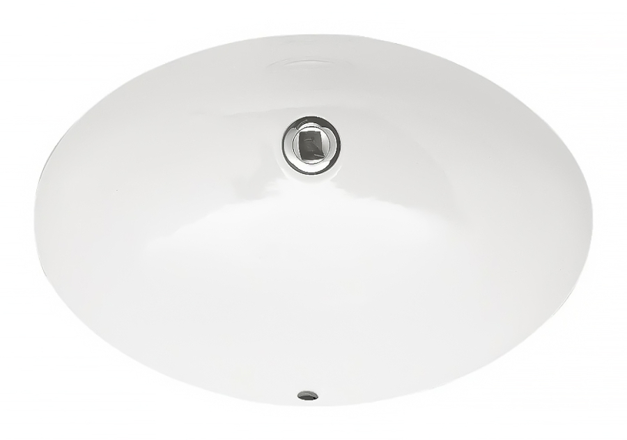 Раковина Villeroy&Boch Evana 455x305 мм, под столешницу, наружная сторона глазурь, округлая, без отверстия д/смесителя, с переливом, цвет белый - изображение 1