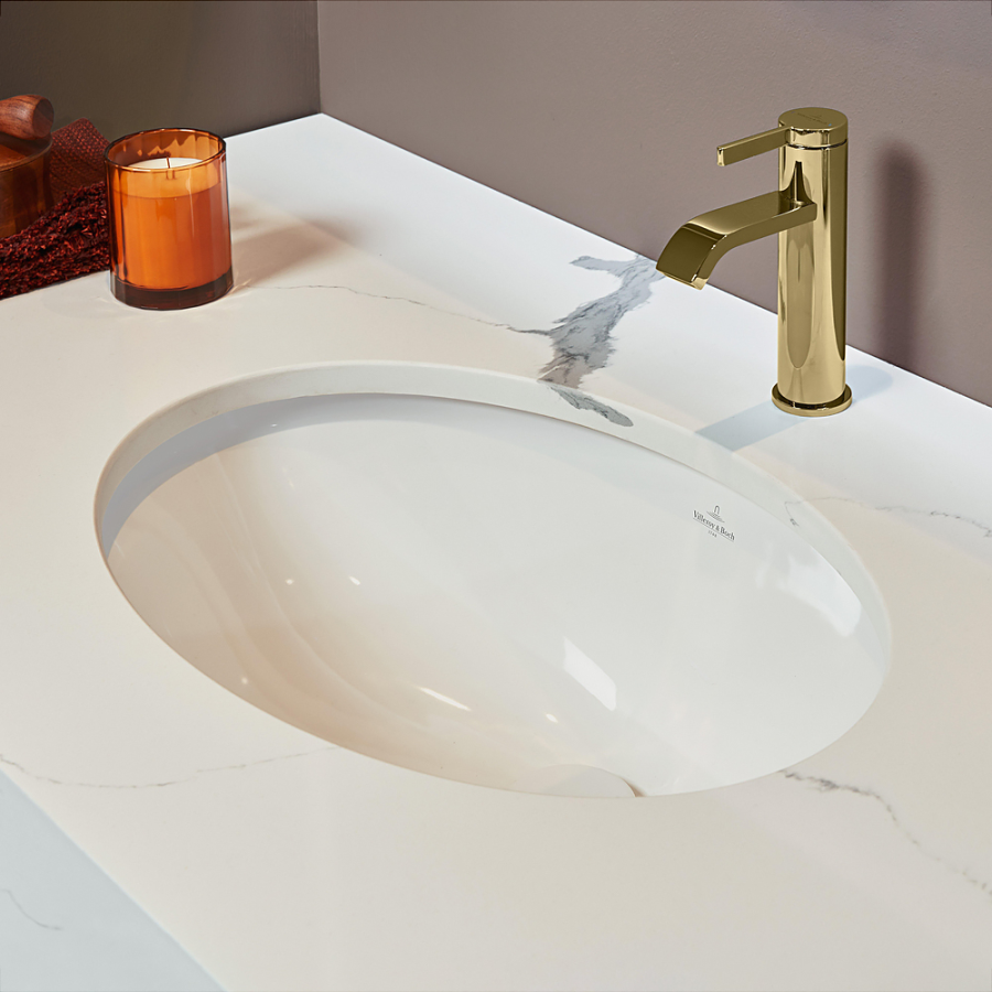 Раковина Villeroy&Boch Evana 455x305 мм, под столешницу, наружная сторона глазурь, округлая, без отверстия д/смесителя, с переливом, цвет белый - изображение 2