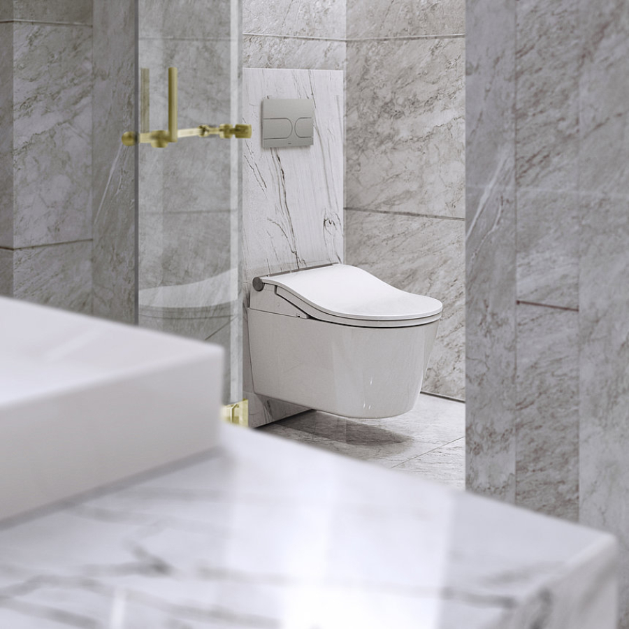 Cиденье Toto Washlet RW  с дистанционным управлением с функцией EWATER+, для унитаза CW542ERY, 391×579×108мм, цвет белый - изображение 2