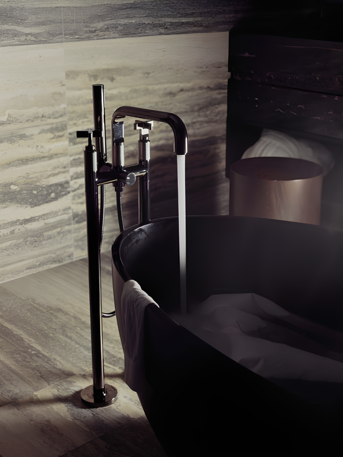 Скрытая часть Gessi, для напольного смесителя для ванны, цвет Chrome - изображение 2