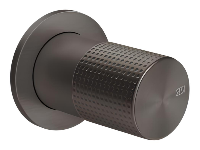 На изображении товар Cмеситель Gessi Habito, встраиваемый, настенный, на 1 выход, цвет Black Metal Brushed PVD от официального представителя в Москве