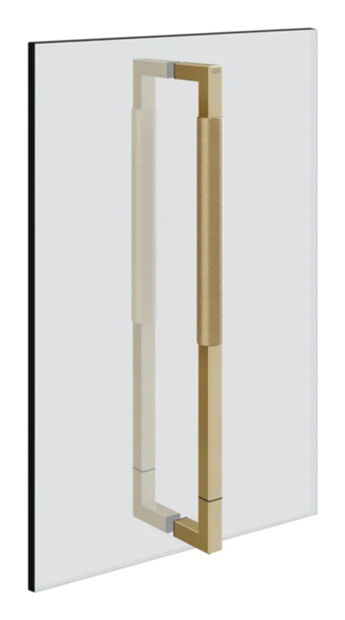 Ручка двери душевого ограждения Gessi Shower G, двойная, 450 мм, цвет Brushed Brass PVD
