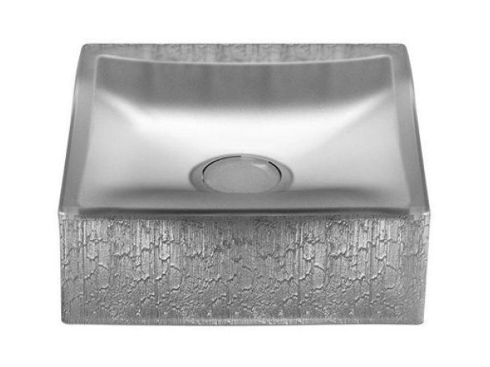 На изображении товар Раковина Gessi Incastri, накладная, 75601-561, 410 х 410 мм, цвет Ghiaccio от официального представителя в Москве
