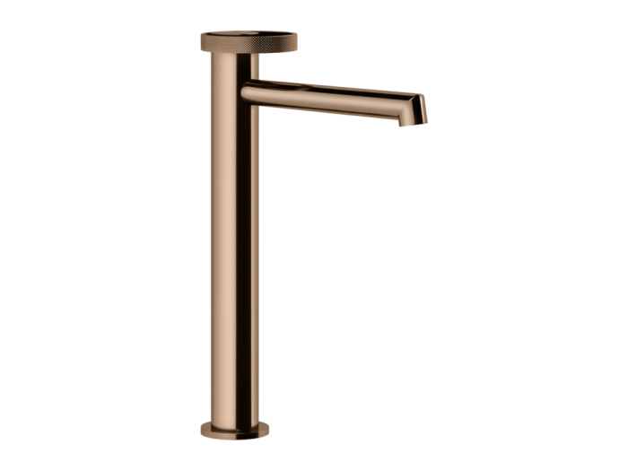 На изображении товар Смеситель для раковины Gessi Anello, высокий, длинный излив, цвет Copper PVD от официального представителя в Москве