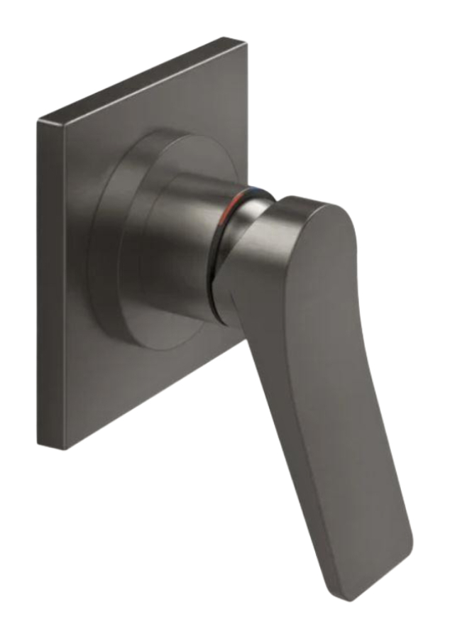 Смеситель Gessi Rilievo, однорычажный, на 1 выход, внешняя часть, Н-140 мм, цвет Black Metal Brushed PVD