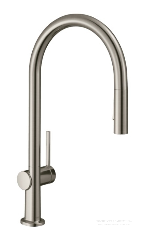 Смеситель для кухни Hansgrohe Talis M54, ComfortZone 210, однорычажный, 2 типа струи, выдвижной излив, цвет Сталь