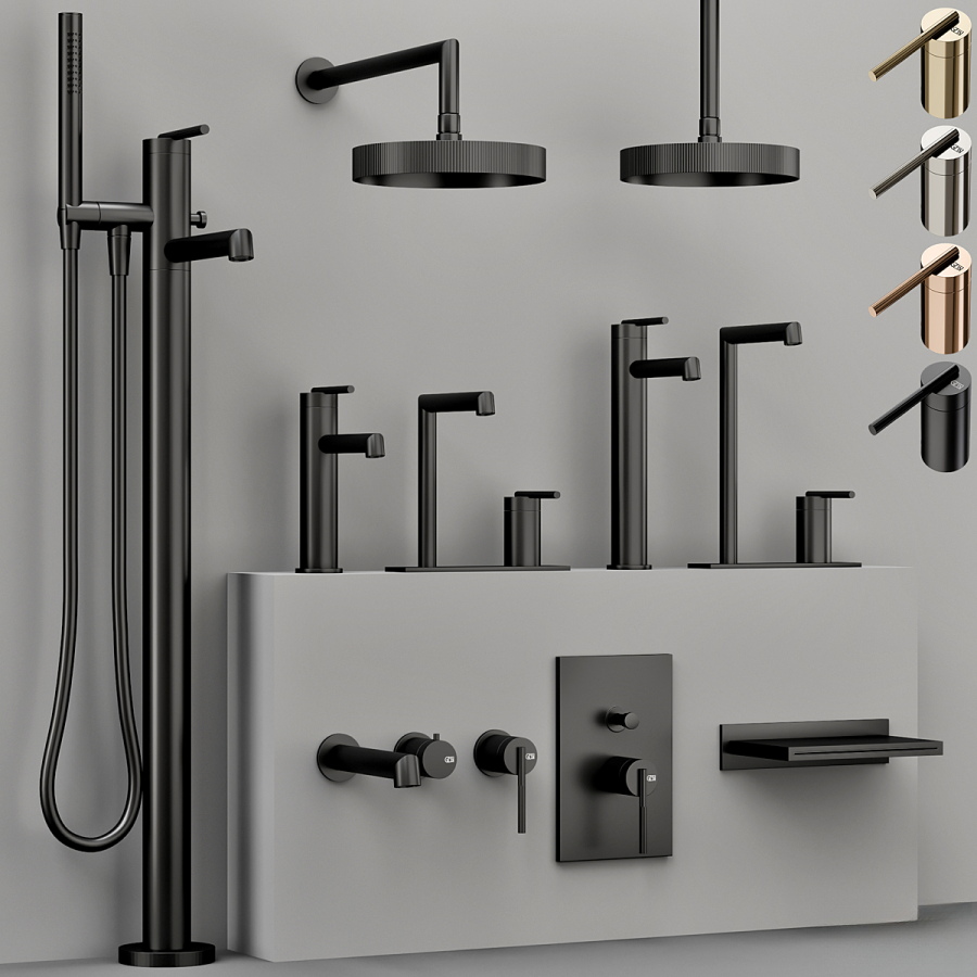 Излив для ванны Gessi Anello, настенный, цвет Matte Black - изображение 3
