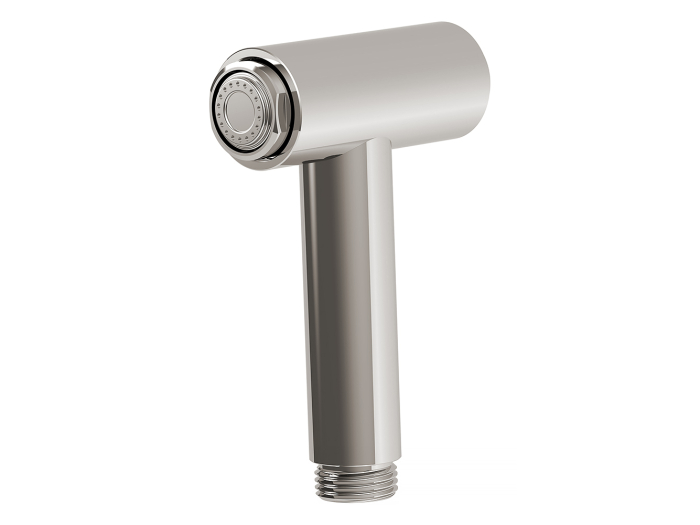 На изображении товар Лейка с нажимной кнопкой Carlo Frattini Collettivita  79x115 мм, ручная, цвет брашированный никель от официального представителя в Москве