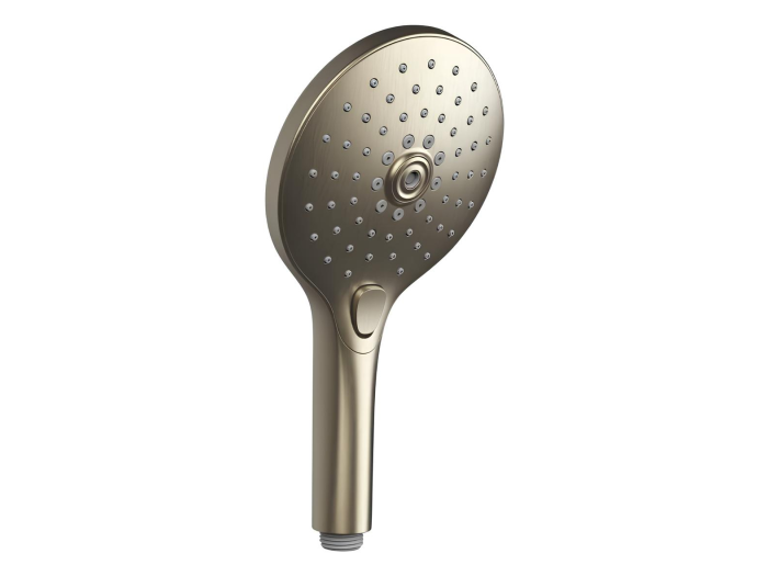 На изображении товар Душевая лейка Gessi Technical Accessories, 3-х позиционная, Ø130 мм, с кнопочным переключателем, цвет Finox Brushed Nickel от официального представителя в Москве