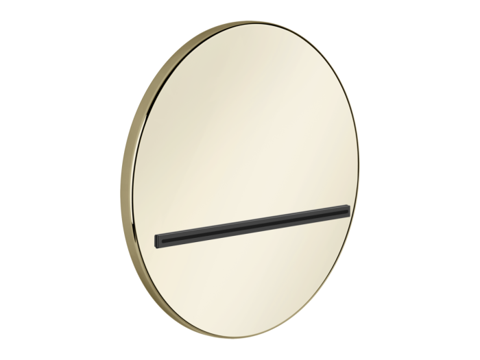 На изображении товар Излив Gessi Venti20 Ø207 мм, настенный, каскадный, цвет Brass PVD от официального представителя в Москве