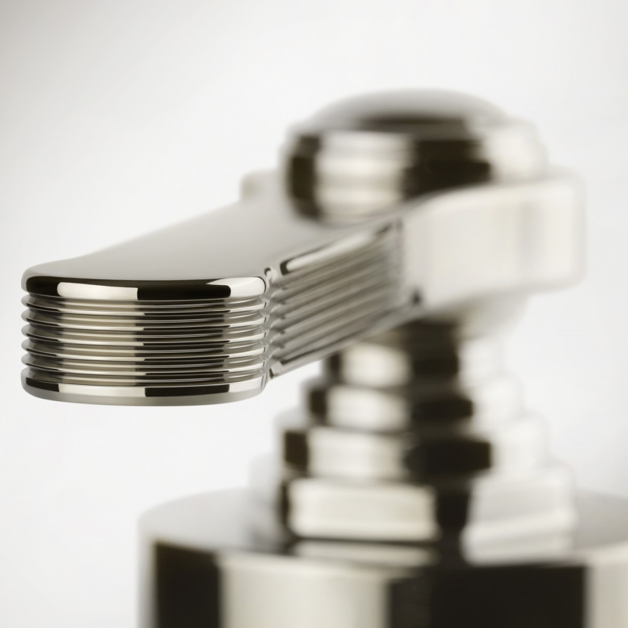 Смеситель для раковины Gessi Venti20, высокий, без донного клапана, цвет Nickel PVD - изображение 2