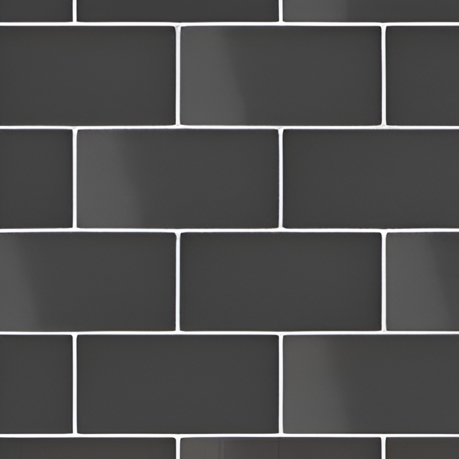 Micro. Керамогранит Microtiles Subway Mix Glaze Black 30,1X30,1
