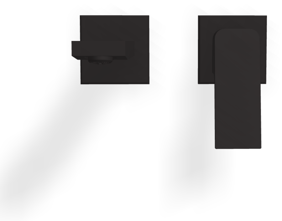 Смеситель для раковины Carlo Frattini Fit, с донным клапаном Click-Clack, излив 150 мм, внешняя часть, цвет чёрный матовый - изображение 1