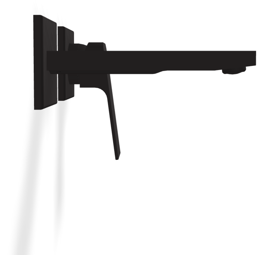 Смеситель для раковины Carlo Frattini Fit, с донным клапаном Click-Clack, излив 150 мм, внешняя часть, цвет чёрный матовый - изображение 2