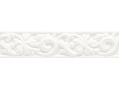 CERAMICHE GRAZIA  Декор ESSENZE VOLUTA 6X26 BIANCO CRAQUELE'