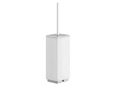 На изображении товар Ёршик Gessi Rettangolo, напольный, цвет White/Chrome от официального представителя в Москве