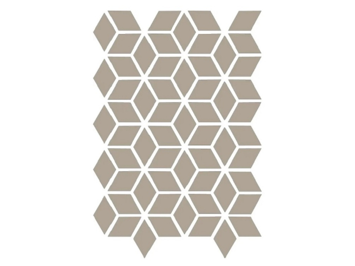 На изображении товар Etruria Керамогранит Xxs Rombo E 4X7 Su Rete Monocolore Grigio от официального представителя в Москве