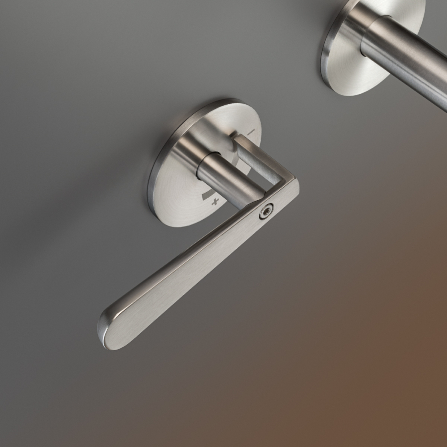 Смеситель для раковины CeaDesign Lutezia, настенный, на 3 отверстия, внешняя часть, цвет сатинированная сталь - изображение 2