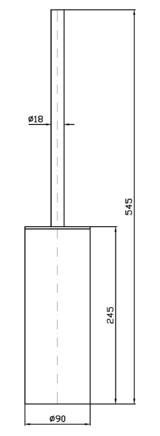Ёршик для унитаза Zucchetti, напольный, цвет матовое золото - изображение 1