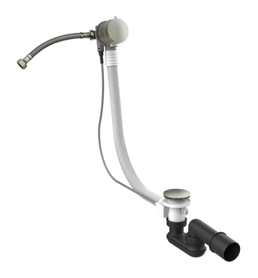 Слив-перелив для ванны Gessi Technical Accessories, h600 мм, с системой наполнения ванны через перелив, цвет Chrome Brushed