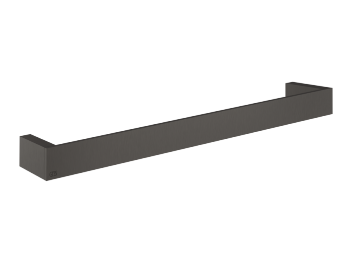 На изображении товар Полотенцедержатель Gessi, настенный, L 450 мм, цвет Black Metal Brushed PVD от официального представителя в Москве
