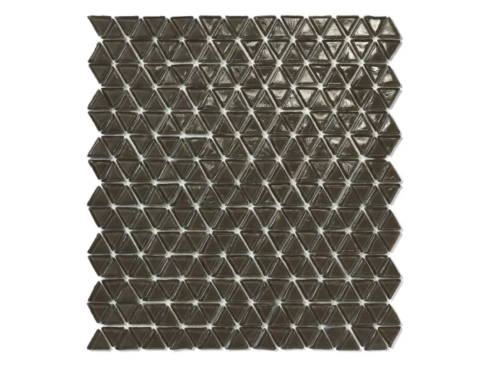 На изображении товар Sicis Смальтовая мозаика Trigono Mosaic Moka chips size 19x21 mm sheet-size 284x300 mm от официального представителя в Москве