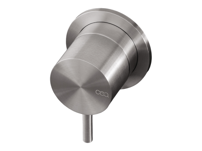 На изображении товар Вентиль CeaDesign Milo360, настенный, запорный (холодная вода), внешняя часть, цвет сатинированная сталь от официального представителя в Москве