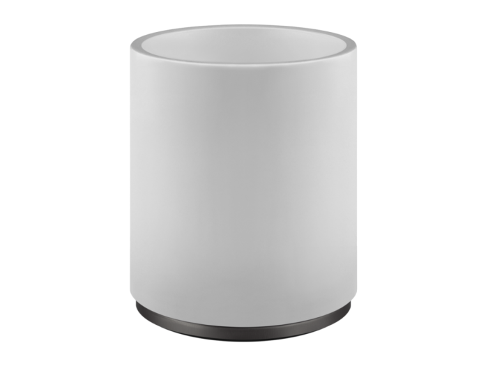На изображении товар Корзина для мусора Gessi, Ø180x240h мм, цвет Black Metal Brushed PVD от официального представителя в Москве