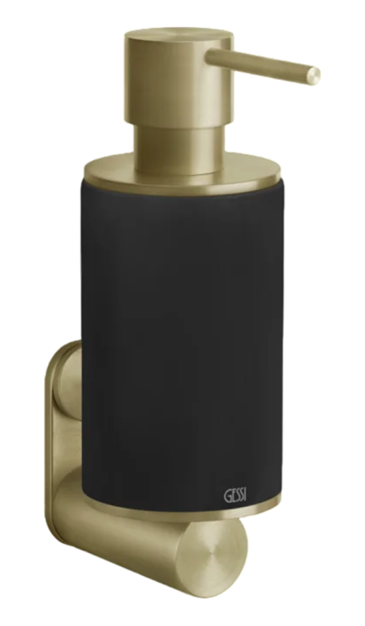 Дозатор для мыла Gessi 316, настенный, Ø75 мм, цвет Brushed Brass PVD