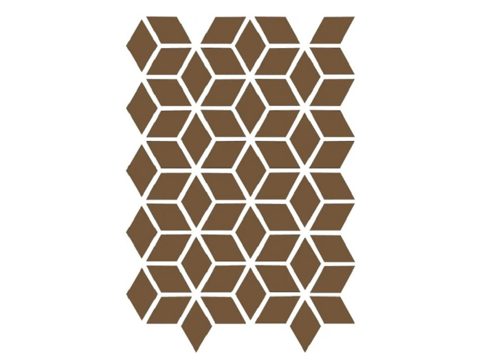 На изображении товар Etruria Керамогранит Xxs Rombo E 4X7 Su Rete Monocolore Tabacco от официального представителя в Москве