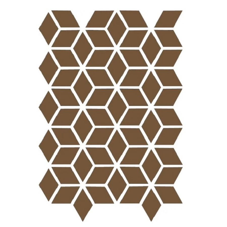 Etruria Керамогранит Xxs Rombo E 4X7 Su Rete Monocolore Tabacco