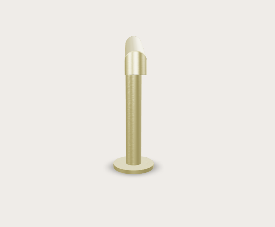 Излив Gessi Anello, средней длины, вылет 144 мм, цвет Brass Brushed PVD - изображение 1