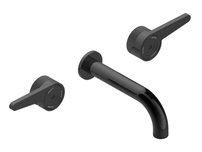 На изображении товар Смеситель для раковины THG Zoom.12, на 3 отверстия, встраиваемый в стену, внешняя часть, цвет Brown bronze color PVD от официального представителя в Москве