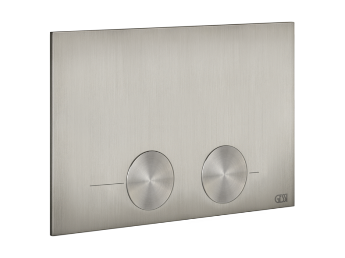 На изображении товар Клавиша смыва Gessi Origini, для инсталляции Tece (TeceProfil, TeceBox), 215х145х5 мм, цвет Steel Brushed от официального представителя в Москве