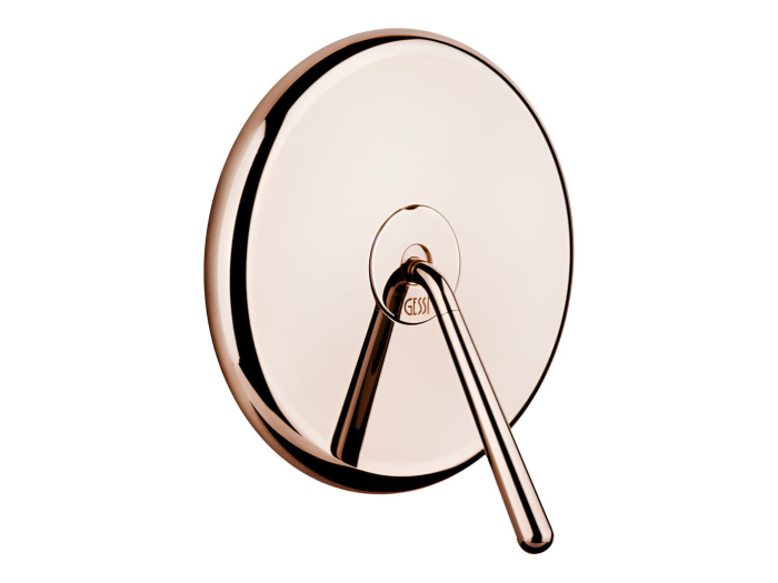На изображении товар Смеситель Gessi Goccia, настенный, на 1 выход, встраиваемый, цвет Copper GHRC от официального представителя в Москве
