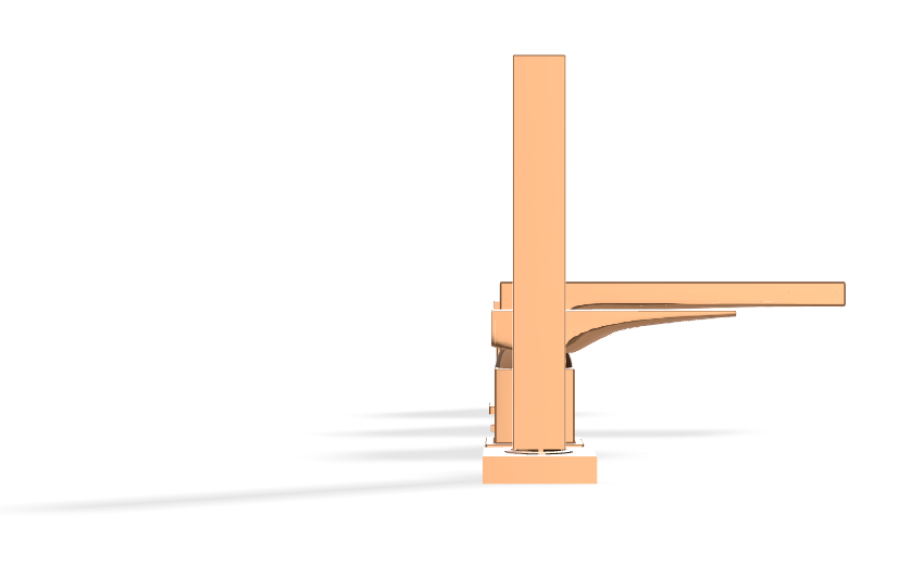 Смеситель для ванны Carlo Frattini Zeta, на борт, на 4 отверстия, двухрычажный, с изливом, вытяжным ручным душем, цвет янтарная бронза - изображение 2