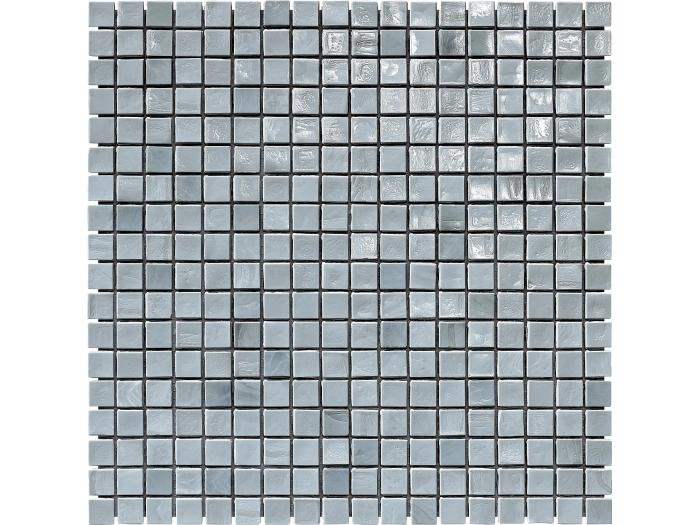 На изображении товар Sicis Стеклянная мозаика Murano Smalto Titanium 1 chips size 10x10 mm sheet-size 295x295 mm от официального представителя в Москве