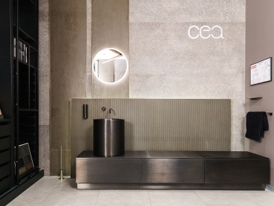 Модульный комплект CeaDesign Abaco 2400 мм, с LED подсветкой 3000К, цвет Black Diamond