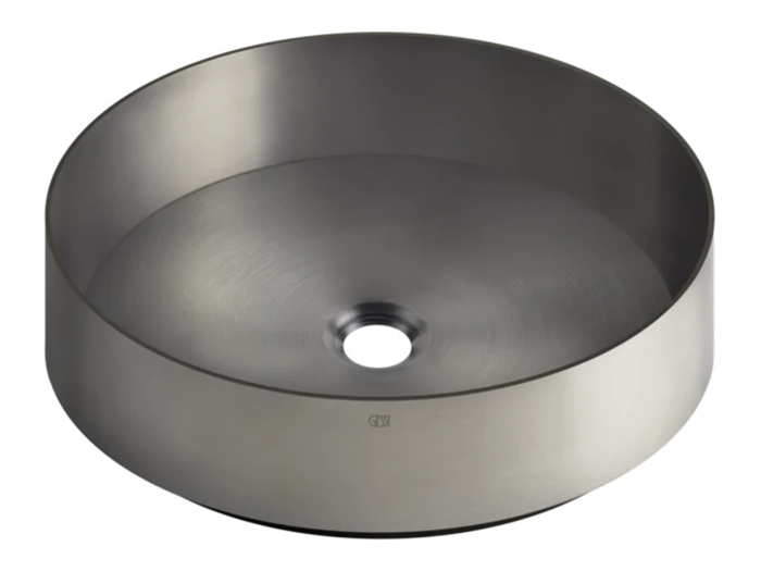 На изображении товар Раковина Gessi, накладная, без перелива, Ø400хh125 мм, цвет Steel Brushed от официального представителя в Москве