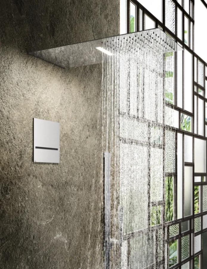 Излив для душа Gessi, 200х200 мм, каскадный, для смесителя удаленного управления, цвет Brass Brushed PVD - изображение 2